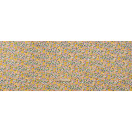 Liberty Fabrics Tana Lawn® - Elysian Day Yellow - Golden Yellow, Light Purple and Green Rosy Blooms