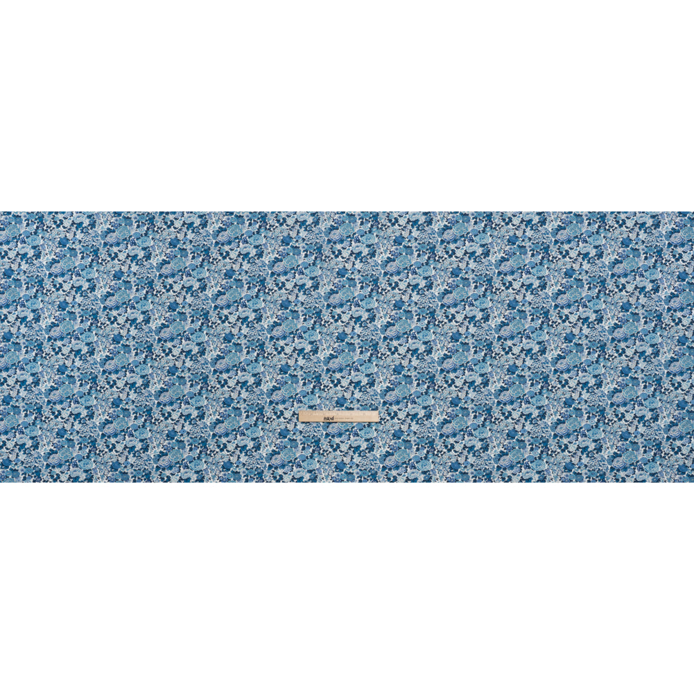 Liberty Fabrics Tana Lawn® - Elysian Day Blue - Sky, Cobalt and White Rosy Blooms