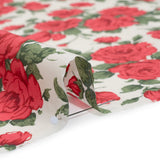 Liberty Fabrics Tana Lawn® - Carline Rose Red - Red, Green and White Rose Bouquets