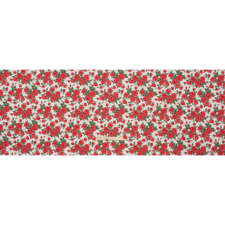 Liberty Fabrics Tana Lawn® - Carline Rose Red - Red, Green and White Rose Bouquets