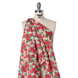 Liberty Fabrics Tana Lawn® - Carline Rose Red - Red, Green and White Rose Bouquets