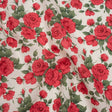 Liberty Fabrics Tana Lawn® - Carline Rose Red - Red, Green and White Rose Bouquets