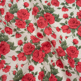 Liberty Fabrics Tana Lawn® - Carline Rose Red - Red, Green and White Rose Bouquets