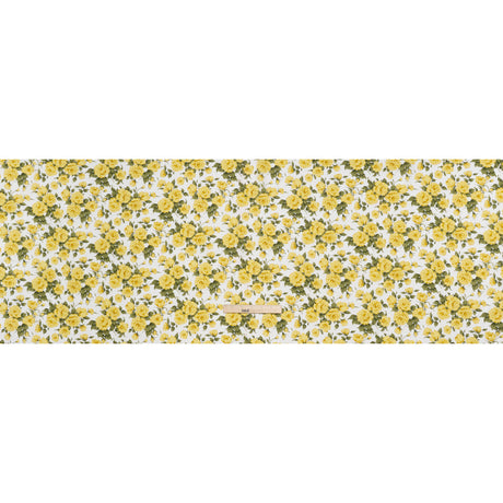 Liberty Fabrics Tana Lawn® - Carline Rose Yellow - Yellow, Green and White Rose Bouquets