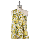 Liberty Fabrics Tana Lawn® - Carline Rose Yellow - Yellow, Green and White Rose Bouquets