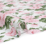 Liberty Fabrics Tana Lawn® - Carline Rose Light Pink - Pale Pink, Green and White Rose Bouquets