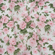 Liberty Fabrics Tana Lawn® - Carline Rose Light Pink - Pale Pink, Green and White Rose Bouquets