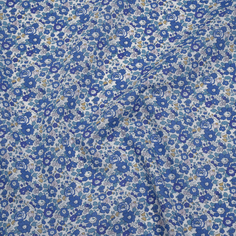 Liberty Fabrics Tana Lawn® - Betsy Ann Blue - Blue, Teal and Orange Floral