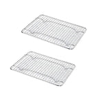 Chrome Plated Footed Wire Pan Grate 18 x 10 Full Size