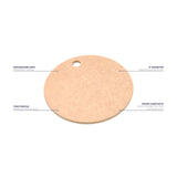 8" Round Pizza Board Paper Composite Natural