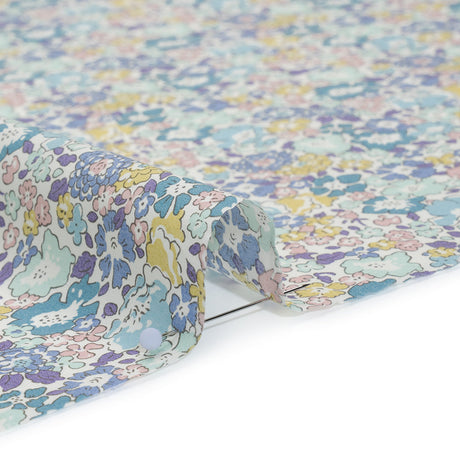 Liberty Fabrics Tana Lawn® - Michelle Turquoise Blue - Turquoise, Light Purple and Sunny Yellow Floral