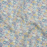 Liberty Fabrics Tana Lawn® - Michelle Turquoise Blue - Turquoise, Light Purple and Sunny Yellow Floral