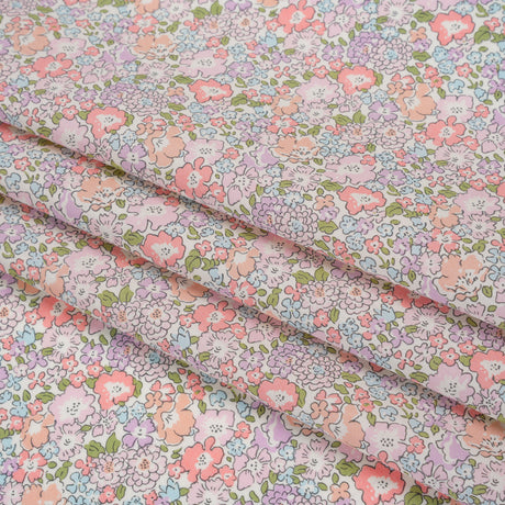 Liberty Fabrics Tana Lawn® - Michelle Light Pink - Baby Pink, Lavender and Light Blue Floral