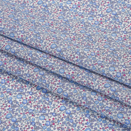 Liberty Fabrics Tana Lawn® - Michelle Eloise Purple - Light Purple, Baby Blue and Pink Little Floral Vines