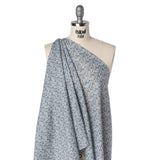 Liberty Fabrics Tana Lawn® - Michelle Eloise Blue - Blue and Olive Green Little Floral Vines