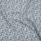 Liberty Fabrics Tana Lawn® - Michelle Eloise Blue - Blue and Olive Green Little Floral Vines