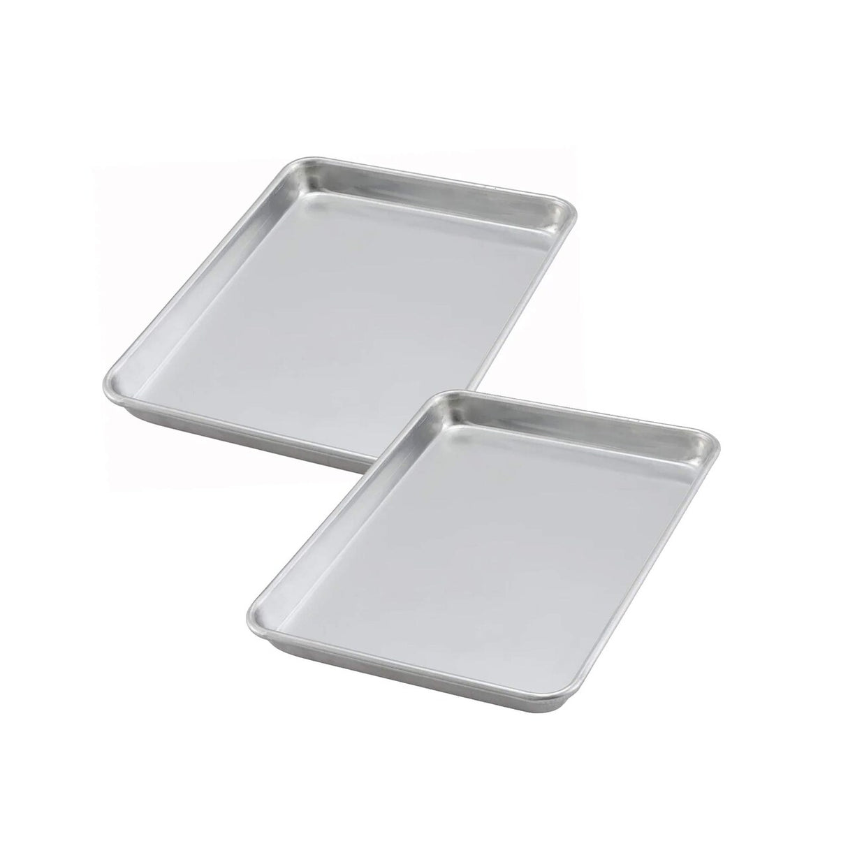 13" x 9.5" Quarter-Size Sheet Pan 16 Gauge 3003 Aluminum Open Bead Design