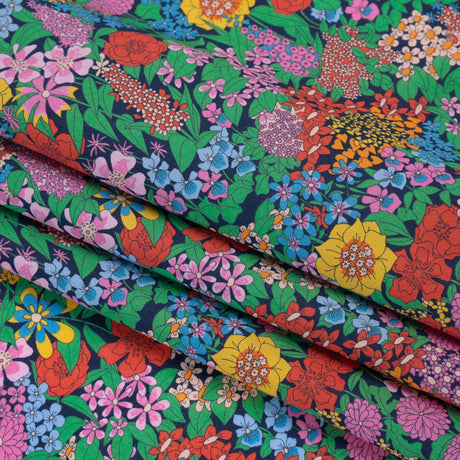 Liberty Fabrics Tana Lawn® - Ciara Multi Bright - Pink, Red and Green Flower Garden