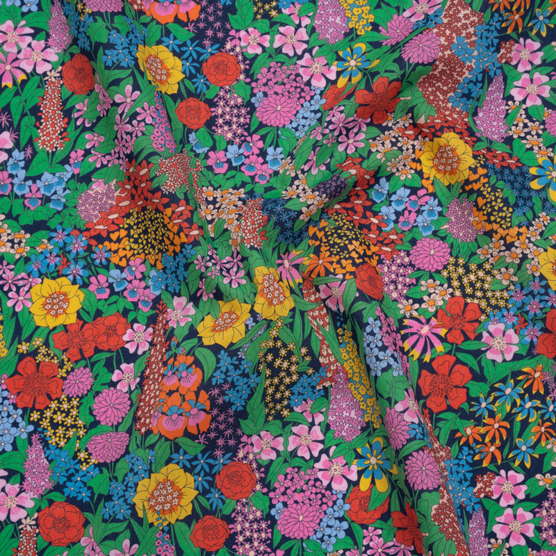 Liberty Fabrics Tana Lawn® - Ciara Multi Bright - Pink, Red and Green Flower Garden