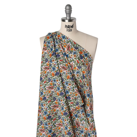 Liberty Fabrics Tana Lawn® - Rachel Multi Bright - Red, Yellow and Purple Flowers and Foliage