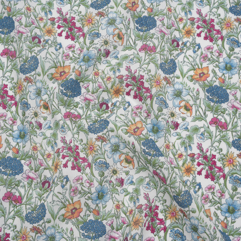 Liberty Fabrics Tana Lawn® - Rachel Multi Pastel - LIght Blue, Pink and Green Flowers and Foliage