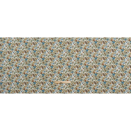 Liberty Fabrics Tana Lawn® - Rachel Multi Neutral - Sky Blue, Olive Green and Brick Red Flowers and Foliage