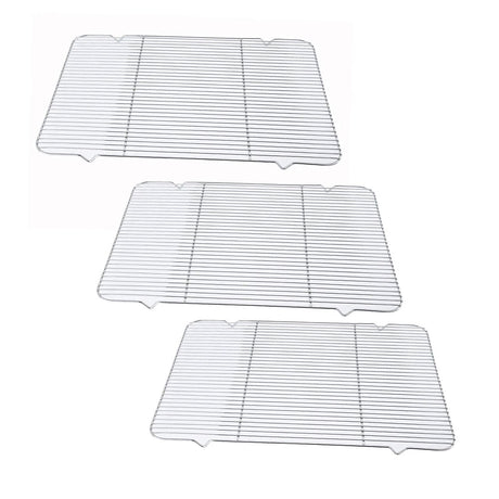 Large Chrome Rectangular Icing Cooling Rack with Feet 25 x 16.25 Inches