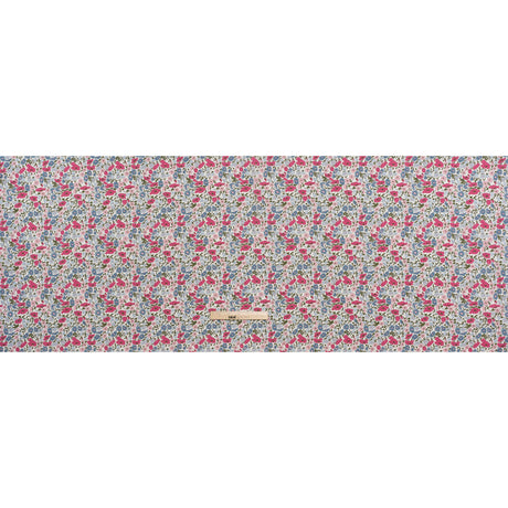 Liberty Fabrics Tana Lawn® - Poppy & Daisy Pink - Baby Pink, Light Blue and Olive Green Fine Lined Illustrated Florals