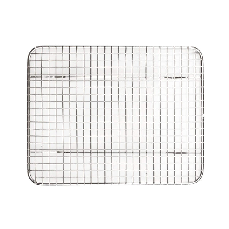 Small Stainless Rectangular Wire Pan Grate with Feet 8 x 10 Inches