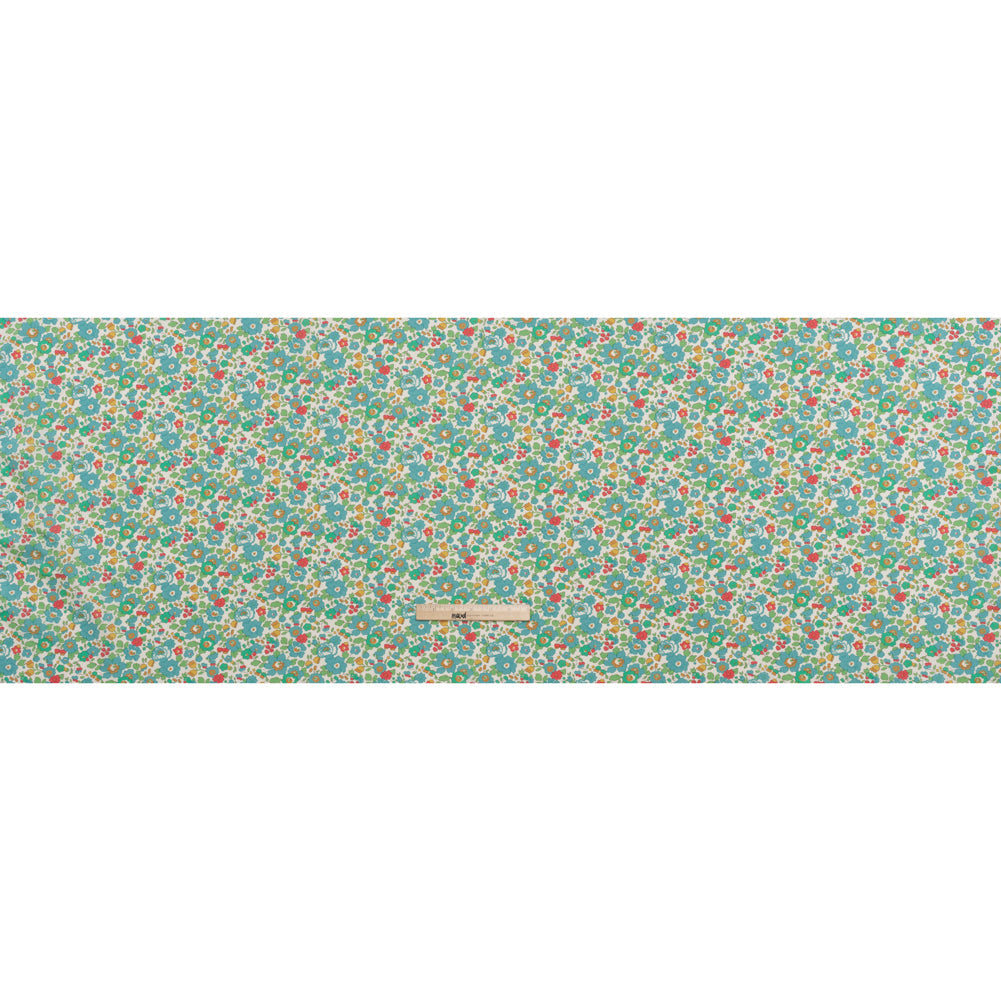Liberty Fabrics Tana Lawn® - Betsy Blue Turquoise - Turquoise, Pink and Green Floral