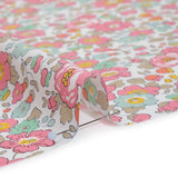 Liberty Fabrics Tana Lawn® - Betsy Light Pink - Pink, Baby Blue and Greenish Beige Floral