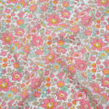 Liberty Fabrics Tana Lawn® - Betsy Light Pink - Pink, Baby Blue and Greenish Beige Floral