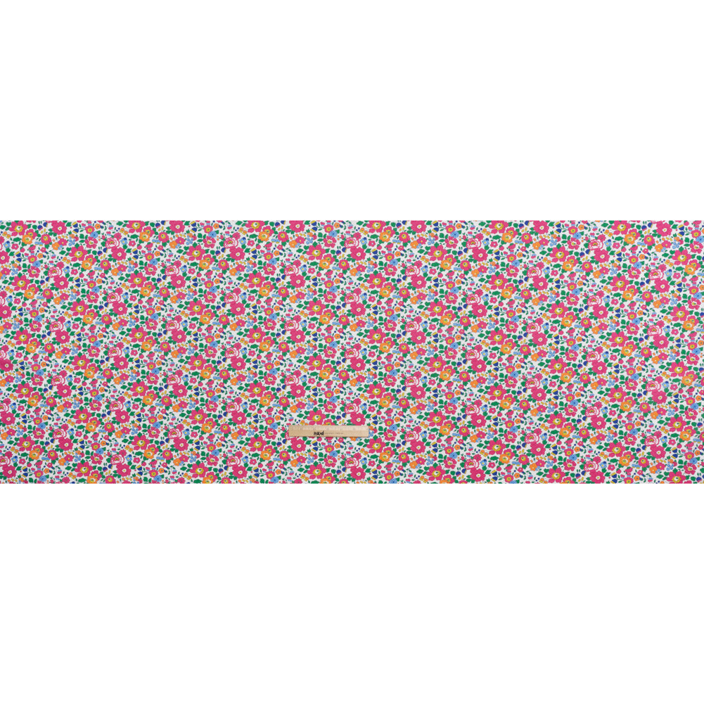 Liberty Fabrics Tana Lawn® - Betsy Pink - Bright Pink, Blue and Kelly Green Floral