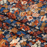 Liberty Fabrics Tana Lawn® - Thorpe Red Burgundy - Dark Red, Orange and Blue Dense Floral