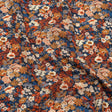 Liberty Fabrics Tana Lawn® - Thorpe Red Burgundy - Dark Red, Orange and Blue Dense Floral