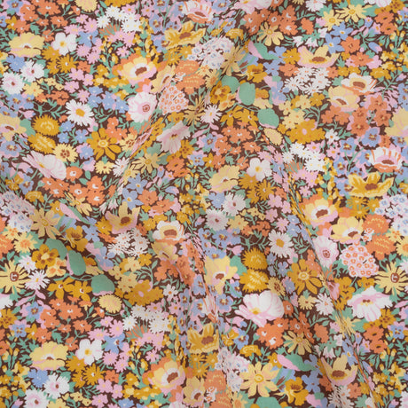 Liberty Fabrics Tana Lawn® - Thorpe Multi Pastel - Banana Yellow, Pink and Light Green Dense Floral