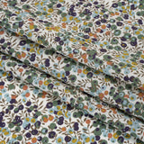 Liberty Fabrics Tana Lawn® - Wiltshire Green - Olive, Sky Blue and Brown Leaves and Berries