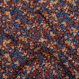 Liberty Fabrics Tana Lawn® - Wiltshire Rust - Rust Red, Orange and Blue Leaves and Berries