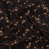 Liberty Fabrics Tana Lawn® - Elizabeth Brown - Brown, Yellow and Dark Green Scattered Flowers