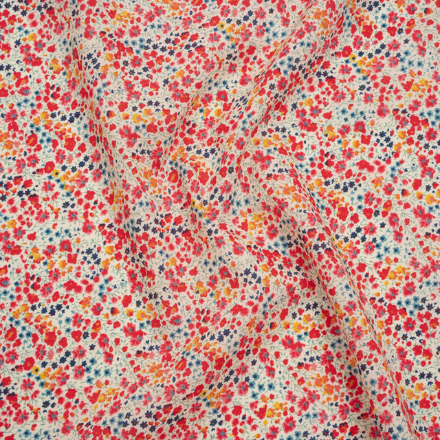 Liberty Fabrics Tana Lawn® - Phoebe Pink - Red, Pink and Blue Little Flowers