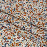 Liberty Fabrics Tana Lawn® - Phoebe Brown - Golden Brown, Russet and Blue Little Flowers