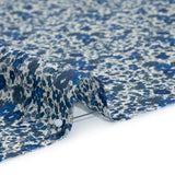 Liberty Fabrics Tana Lawn® - Emma and Georgina Dark Blue - Bright Blue, Blue-Gray and White Floral