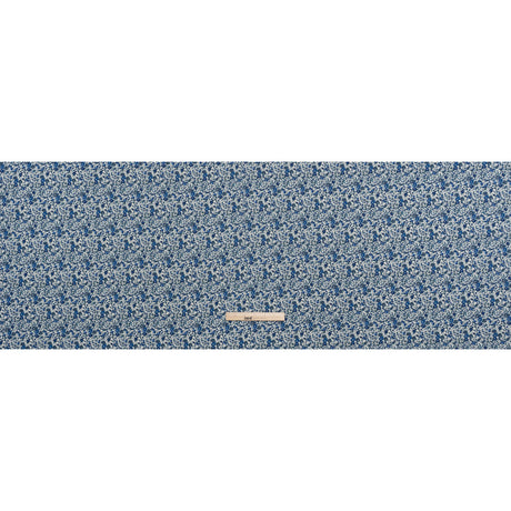 Liberty Fabrics Tana Lawn® - Emma and Georgina Dark Blue - Bright Blue, Blue-Gray and White Floral