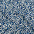 Liberty Fabrics Tana Lawn® - Emma and Georgina Dark Blue - Bright Blue, Blue-Gray and White Floral