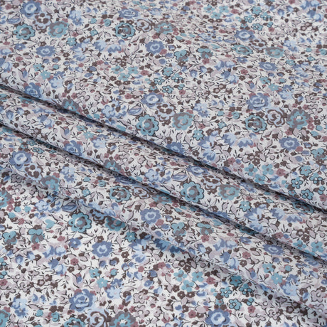 Liberty Fabrics Tana Lawn® - Emma and Georgina Light Blue - Pastel Blue, Sky and Taupe Floral