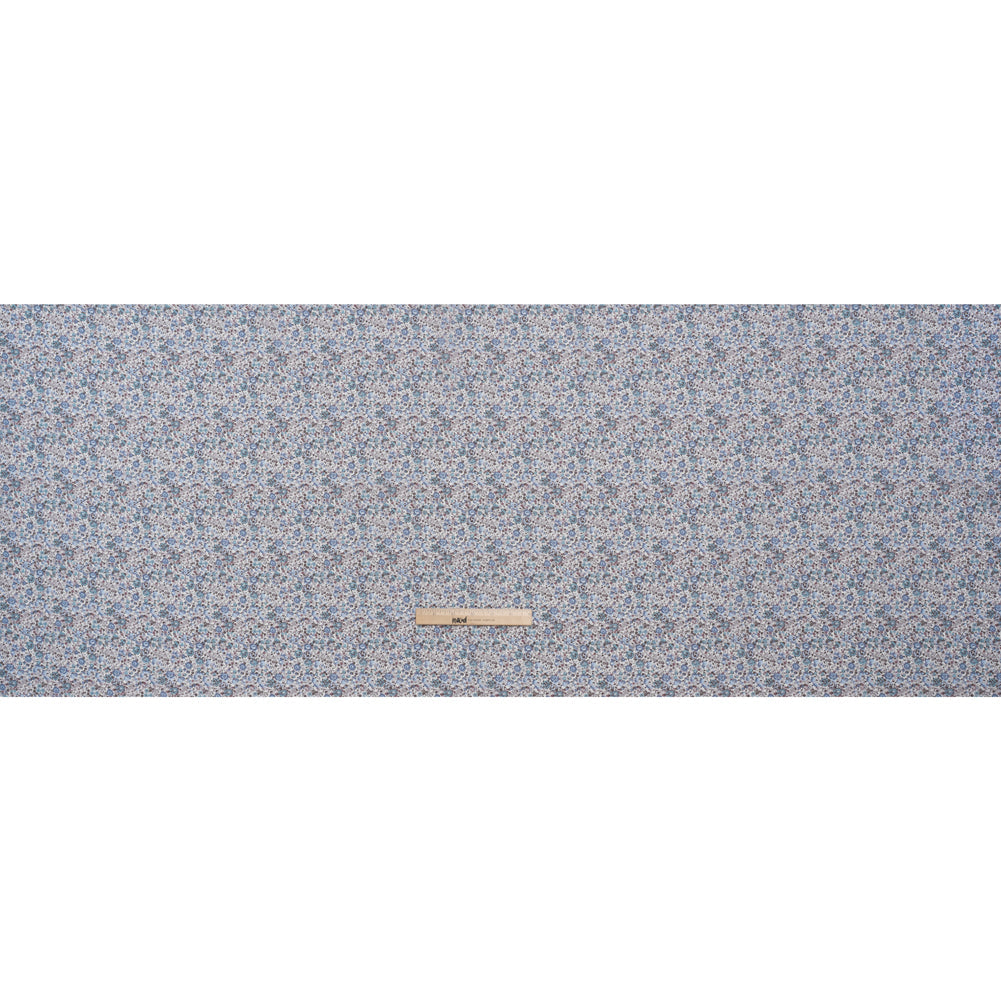 Liberty Fabrics Tana Lawn® - Emma and Georgina Light Blue - Pastel Blue, Sky and Taupe Floral