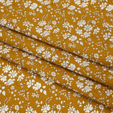 Liberty Fabrics Tana Lawn® - Capel Yellow - Yellow Ochre and White Outlined Florals