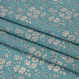 Liberty Fabrics Tana Lawn® - Capel Blue Turquoise - Aqua Blue and White Outlined Florals