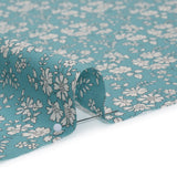 Liberty Fabrics Tana Lawn® - Capel Blue Turquoise - Aqua Blue and White Outlined Florals