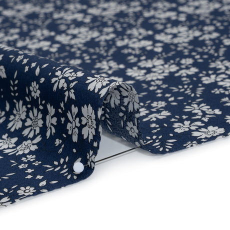 Liberty Fabrics Tana Lawn® - Capel Dark Blue - Navy and White Outlined Florals